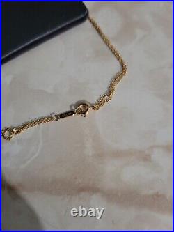 Tiffany & Co Infinity Double Chain + Earring Set 18k Solid Real Gold Authentic