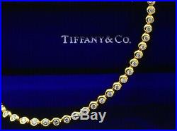 Tiffany & Co Jazz 2.8 Ct Diamond Bezel Set Bracelet 18k Gold Box Receipt Perfect