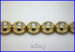 Tiffany & Co Jazz 2.8 Ct Diamond Bezel Set Bracelet 18k Gold Box Receipt Perfect