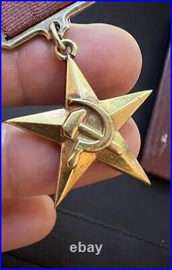 USSR Gold Star HERO Medal + LENIN ORDER SUPER SET! PERFECT SOVIET AWARDS