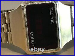 Ultra rare LANCO red led Quartz watch, omega, perfect condition, full set