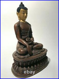 Uma & Shiva Set bronze sculpture, gold brown patina, Hindu Art, Perfect cond