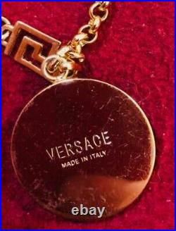 VERSACE NECKLACE AND BRACELET SET MEDUSA RHINESTONE GOLD TONE Perfect set