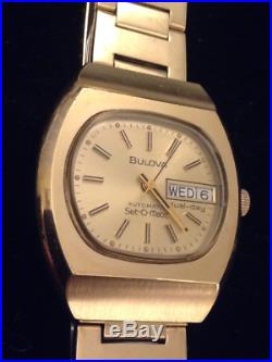 VINTAGE BULOVA SET-O-MATIC AUTOMATIC DUAL-DAY MENS WATCH keeps perfect time