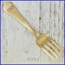 VINTAGE SOLID 14K GOLD CHILD'S FLATWARE SET FORK SPOON KNIFE 1930'S McChesney