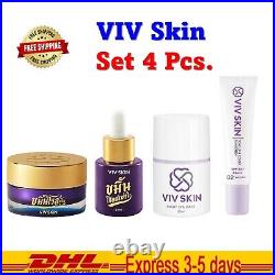 VIVSKIN SET Natural Prod-Kamin Gold Serum, Rose Cream, Sunscreen, Night Spa Mask