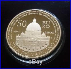 Vatican Proof Annual Coin Set 2012 8 Coins + 50 Euro Gold coin NEW Perfect