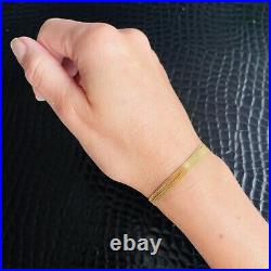 Very Fine Set Solid 18k Gold Multi Strand Chain Necklace And Bracelet