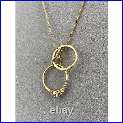 Vintage 14k solid yellow gold Wedding Engagement Ring set Charm or pendant