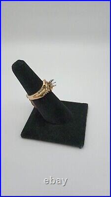 Vintage 14kt Pure Gold Wedding ring setting 1ct of Diamonds Never worn 6 prongs