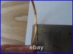 Vintage 18k solid Yellow Gold 750 Seminario set of 7 Bangle Bracelets 7-day