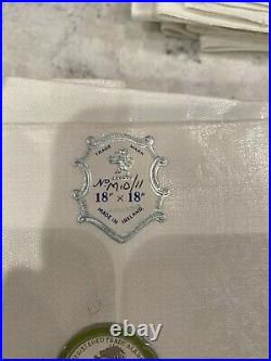 Vintage 1930s Double Damask Pure Irish Linen Napkin Set of 38 (NOS) 18x18