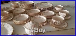 Vintage Asbury Golden Ware Sebring 22k Pure Gold set of 6 plus serving Platters