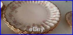 Vintage Asbury Golden Ware Sebring 22k Pure Gold set of 6 plus serving Platters