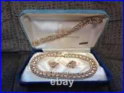 Vintage JoAnne Jewels of Elegance 24k Gold Plated Jewelry 3pc Set In Box