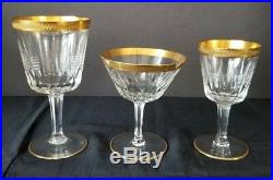 Vintage Pre-Owned CZECH Crystal Gold Rimmed Stemware Set of 36 Pieces PERFECT