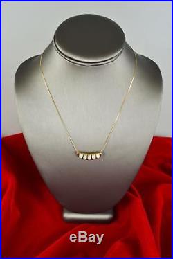 Vintage Quintet of Opals Set in Pure 14K Gold Solid Gold Italian Chain 18