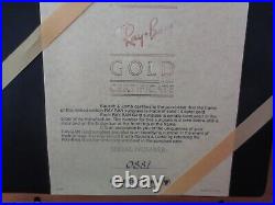 Vintage Rare Ray-Ban Avaitor Sunglasses 14K Solid Gold Numbered Complete Set EC