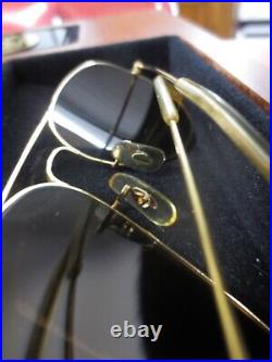 Vintage Rare Ray-Ban Avaitor Sunglasses 14K Solid Gold Numbered Complete Set EC