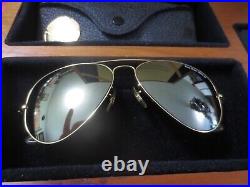 Vintage Rare Ray-Ban Avaitor Sunglasses 14K Solid Gold Numbered Complete Set EC