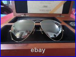 Vintage Rare Ray-Ban Avaitor Sunglasses 14K Solid Gold Numbered Complete Set EC