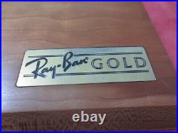 Vintage Rare Ray-Ban Avaitor Sunglasses 14K Solid Gold Numbered Complete Set EC