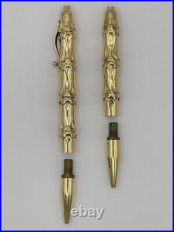 Vintage Tiffany & Co. + Van Cleef & Arpels 14K Yellow Gold Bamboo Pen Set