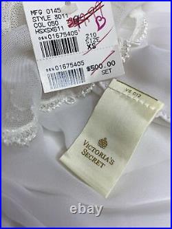 Vtg Gold Crown Victoria's Secret Bridal Peignoir Set Nylon Lace XS USA Made NOS