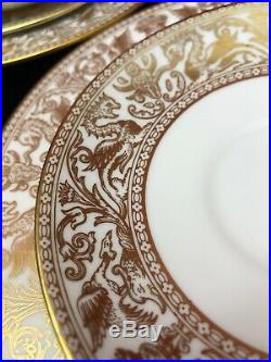 WEDGWOOD china FLORENTINE GOLD W4219 pattern 8-piece Setting Perfect Condition