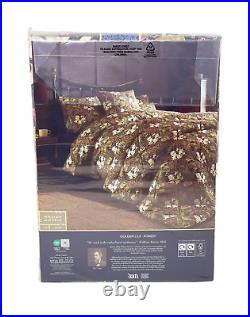 WILLIAM MORRIS England KING Cotton Percale Duvet Cover Set Golden Lily Forest