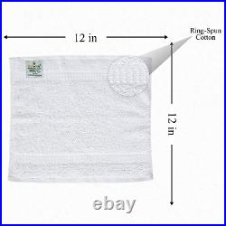 Washcloth 12x12 Towels Set Cotton Blend Bulk Pack of 12,24,48,60,120,480,600