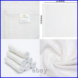 Washcloth Kitchen Towels Set 12x12 Cotton Blend Bulk Pack of 12,24,48,60,120