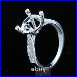 Wedding Diamond Perfect Ring Setting 9.5-10mm Round 10K White Gold Semi Mount