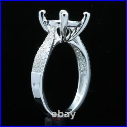 Wedding Diamond Perfect Ring Setting 9.5-10mm Round 10K White Gold Semi Mount