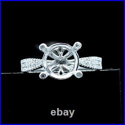 Wedding Diamond Perfect Ring Setting 9.5-10mm Round 10K White Gold Semi Mount