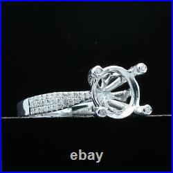 Wedding Diamond Perfect Ring Setting 9.5-10mm Round 10K White Gold Semi Mount