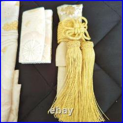 Wedding Hakosako Hakoseko Set Matte Gold Maruguke Holding Belt Used/Pure Silk