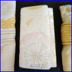 Wedding Hakosako Hakoseko Set Matte Gold Maruguke Holding Belt Used/Pure Silk