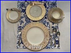 Wedgwood FLORENTINE GOLD Bone China 24 Settings Perfect Condition