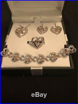 White Gold 14kt Diamond Jewelry Set Perfect Mothers Day Gift