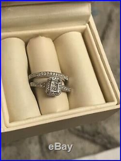 White Gold Diamond Ring Set 0.5 Carat- Perfect Fit Size M