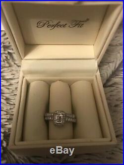 White Gold Diamond Ring Set 0.5 Carat- Perfect Fit Size M