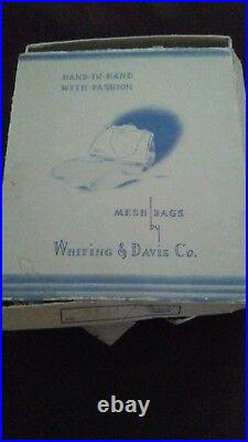 Whiting & Davis gold mesh bag set. Never used. Perfect condition. Includes box