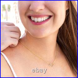 Wife Birthday Perfect Time Eternal Love 10k Solid Gold Heart Necklace w Pavé Set