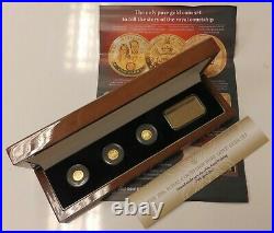 William & Kate 2011 Royal Courtship 24ct 3 coin pure Gold Proof Set TDC Boxed
