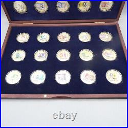 Windsor Mint Coin Set QE2 QEII Banknotes 29 Coins Gold Plated Boxed Perfect