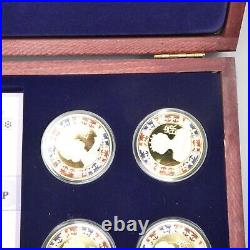 Windsor Mint Coin Set Queens Platinum Jubilee 6 Coins Gold Plated Boxed Perfect