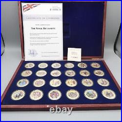 Windsor Mint Coin Set The Royal Regiments 24 Coins Gold Plated Boxed Perfect