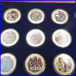 Windsor Mint Coin Set The Royal Regiments 24 Coins Gold Plated Boxed Perfect