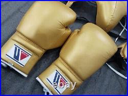 Winning Boxing Set, Golden, Medium size. Pure A+ Leather quality. Fighting, MMA